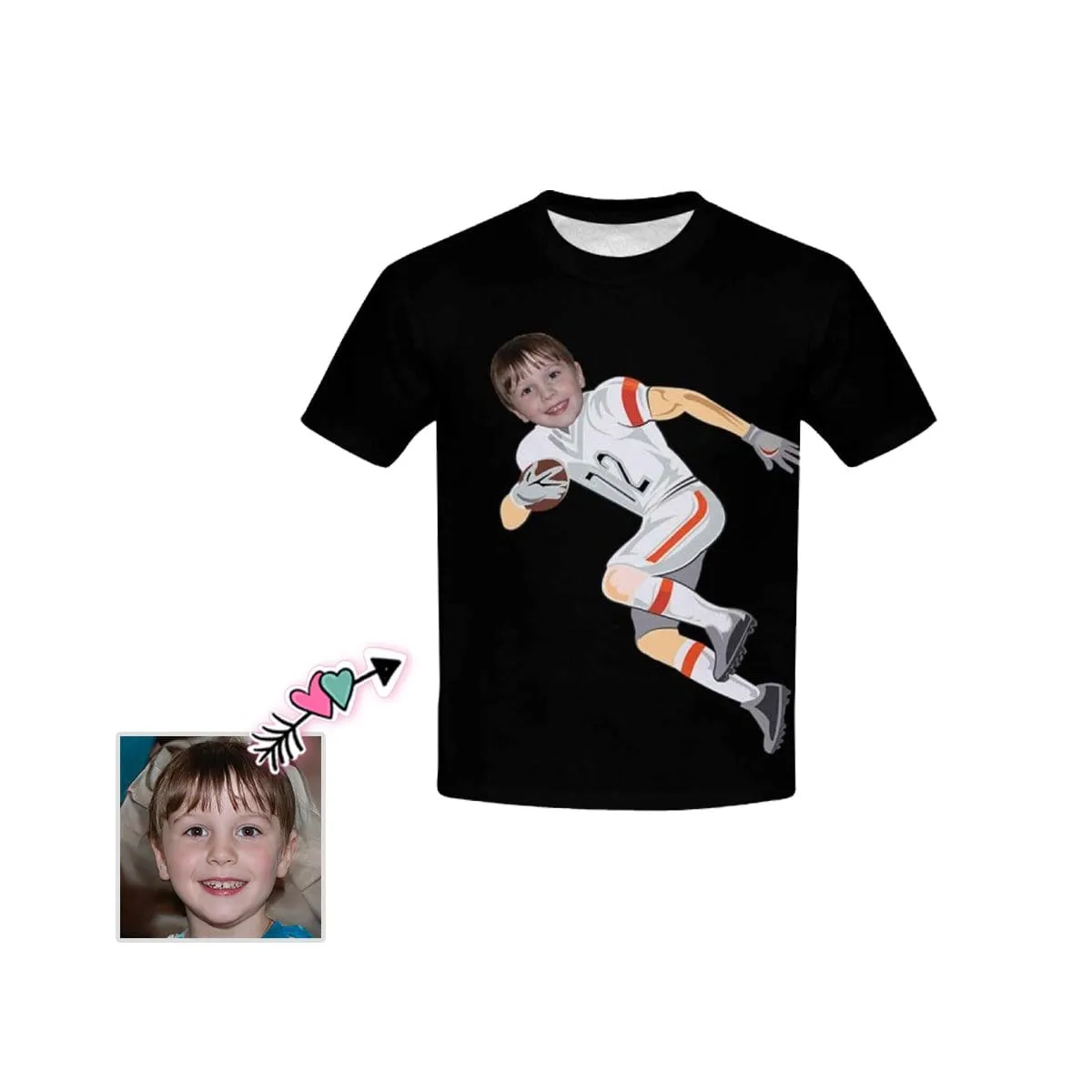 #6-15Y Custom Face Play With Me Kid's T-shirt