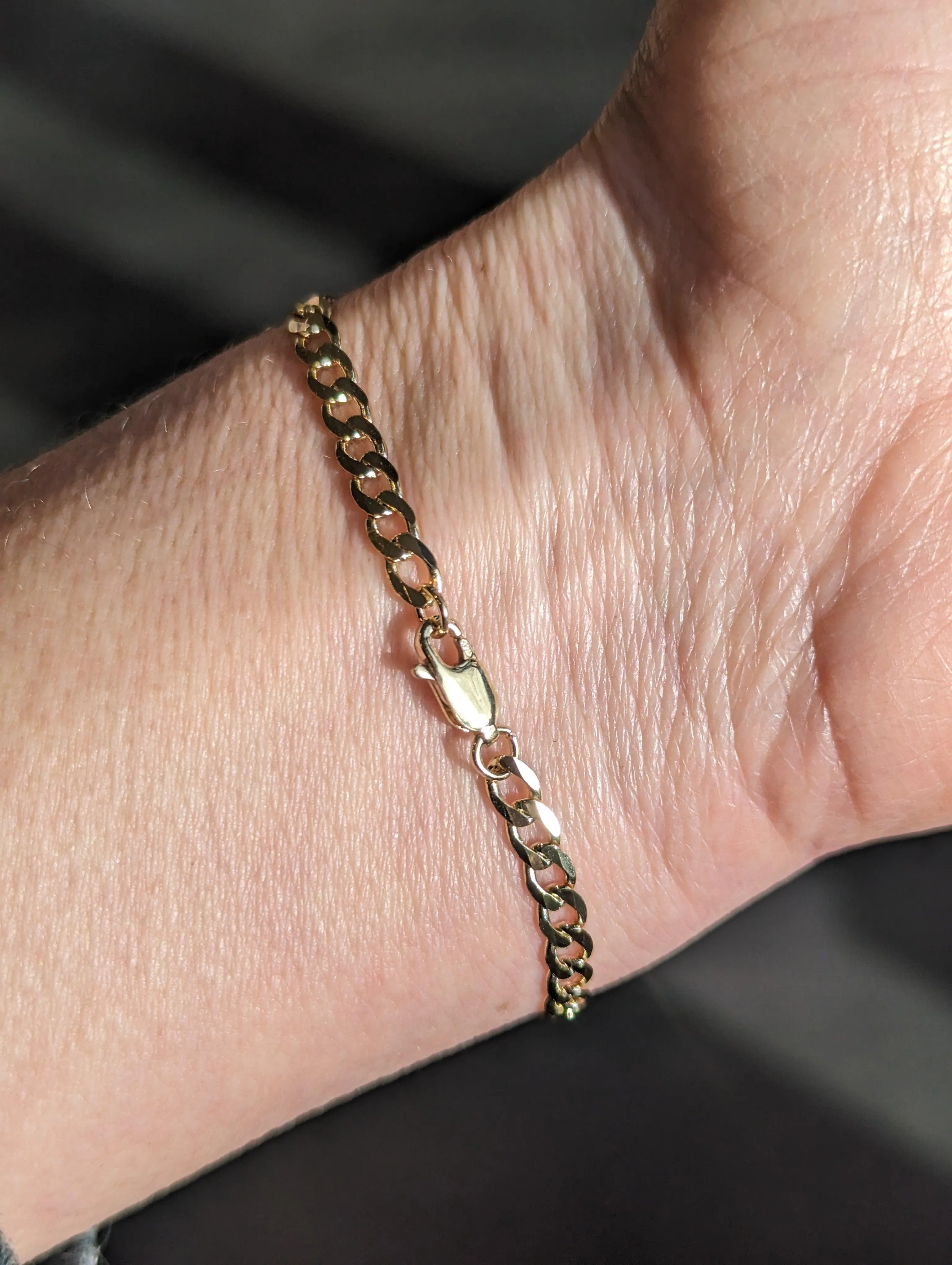 9ct Yellow Gold Metric Curb Bracelet