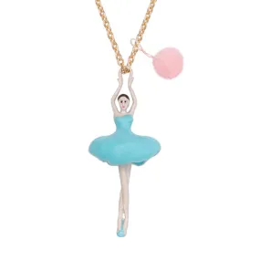 A Mini Penny Blue Ballerina Necklace