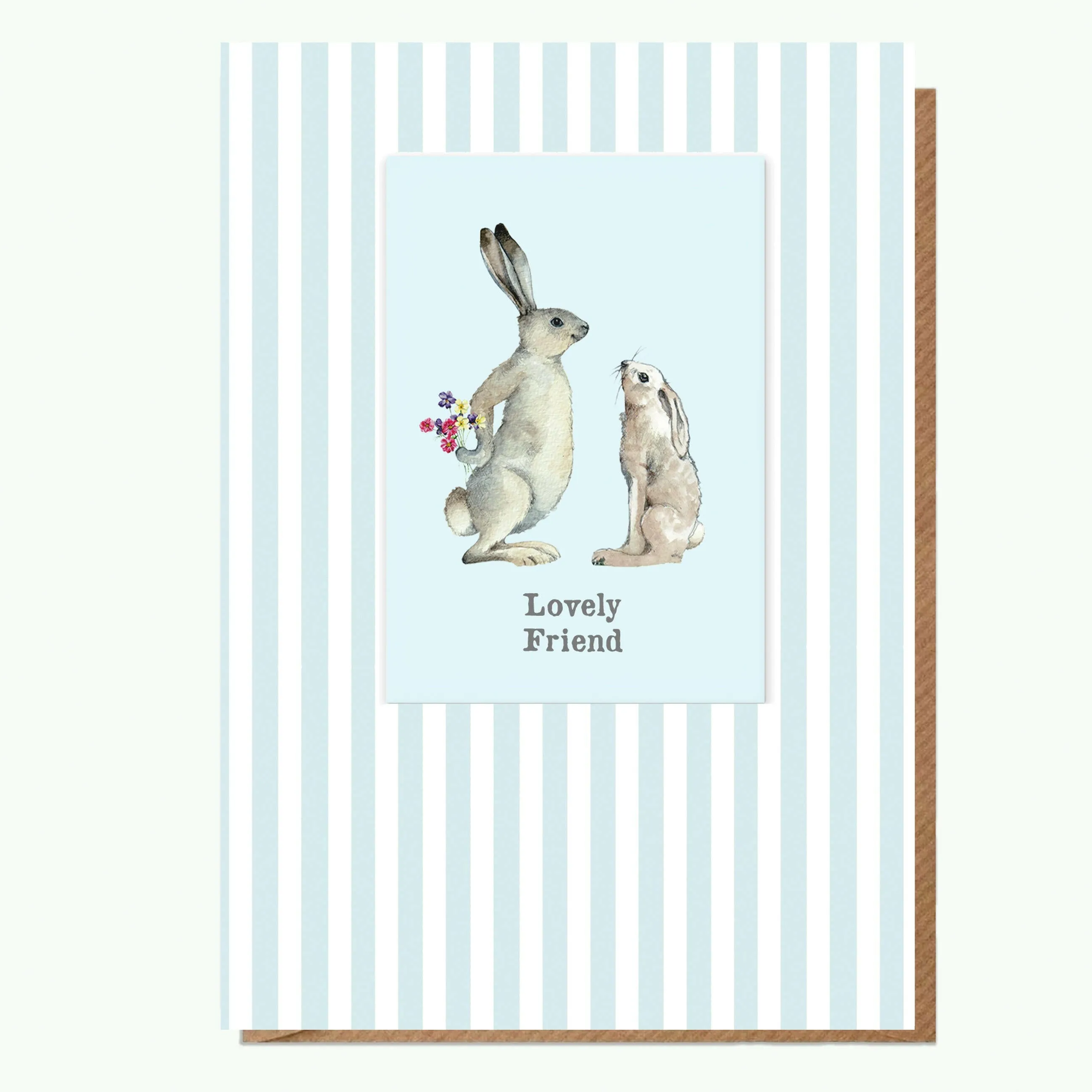 A6 Greeting Card with Magnet - Hare Lovely Friend