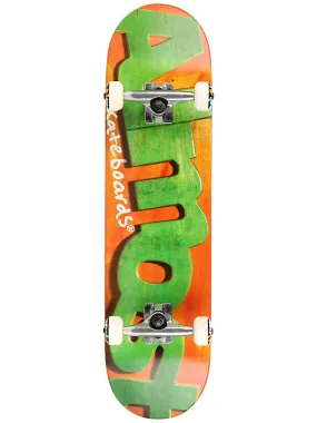 Almost Actual Logo Complete Skateboard - 8 - Orange/Green