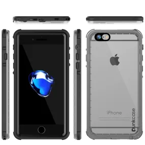 Apple iPhone 8 Waterproof Case, PUNKcase CRYSTAL Black W/ Attached Screen Protector  | Warranty