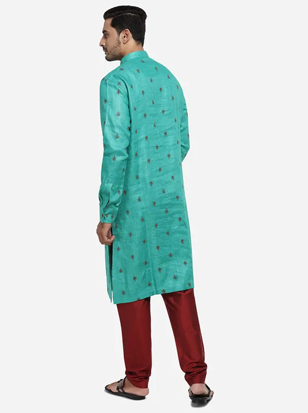 Aqua Green Kurta Set | TULA