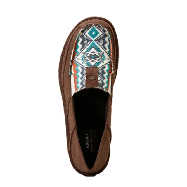 Ariat Ladies Cruiser Chimayo Chocolate & Rio Arba Turquoise Shoes 10046924