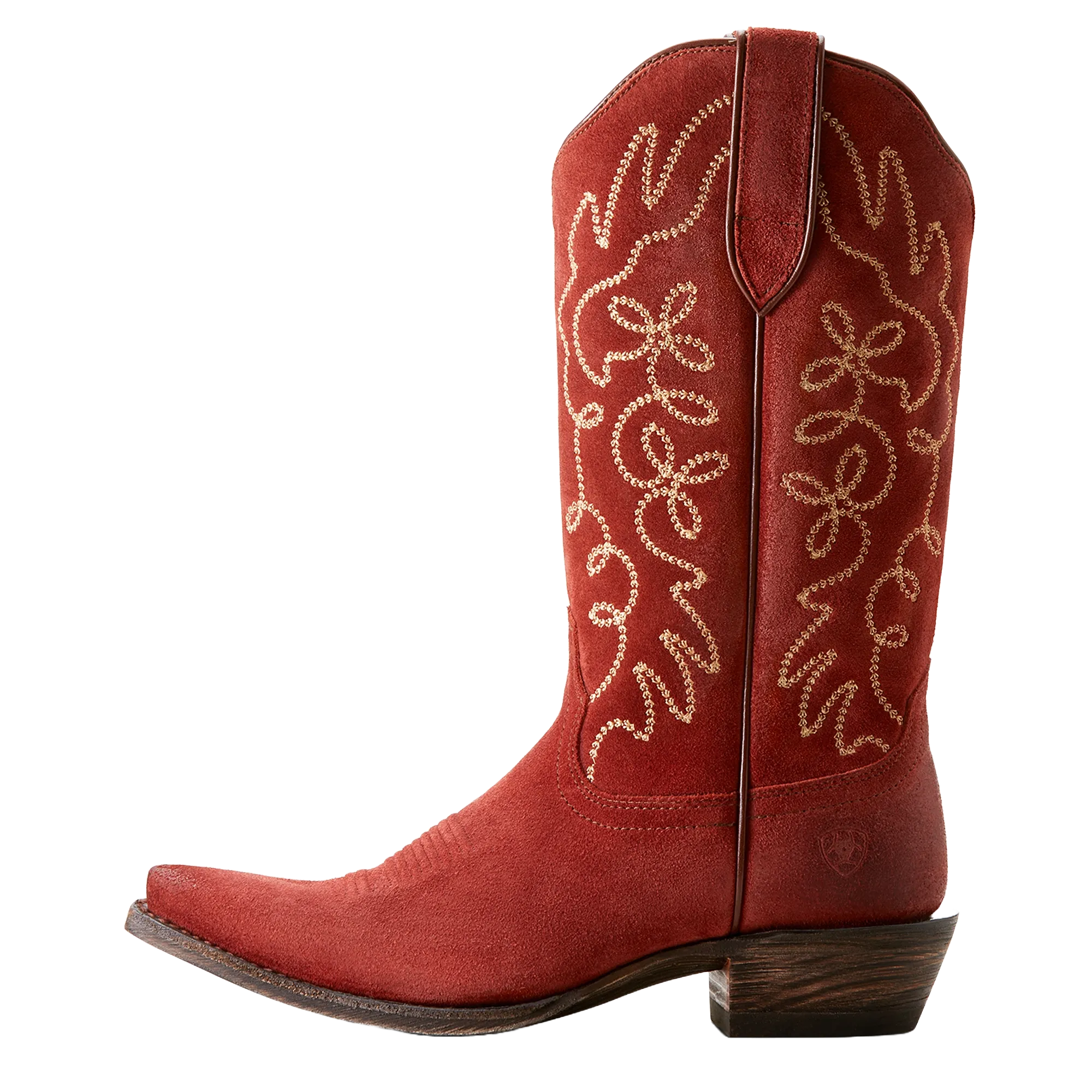 Ariat Ladies Jukebox Cayenne Suede Red Western Boot 10053791