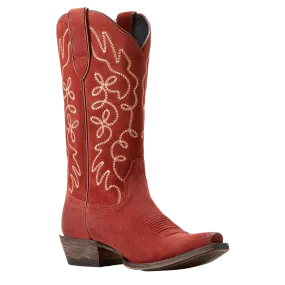 Ariat Ladies Jukebox Cayenne Suede Red Western Boot 10053791