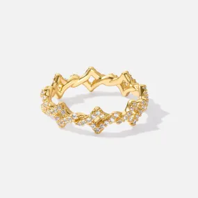 Athena Twisted Crystal Crown Ring