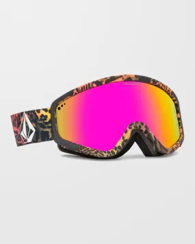 Attunga Acid Leopard Goggle ( Bonus Lens - Rose) - Pink Chrome