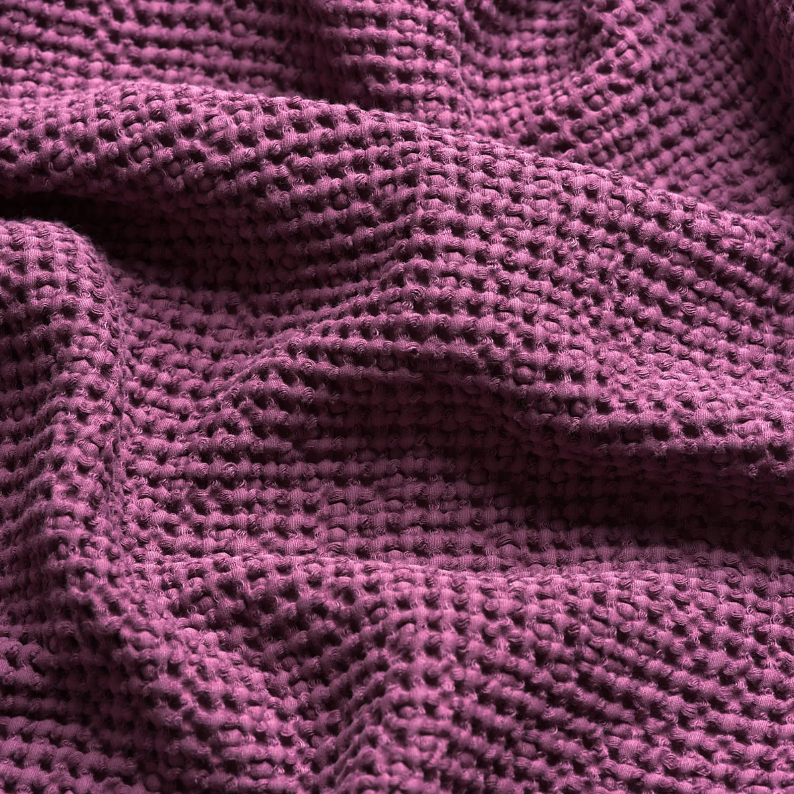 Berry Waffle Cotton Throw