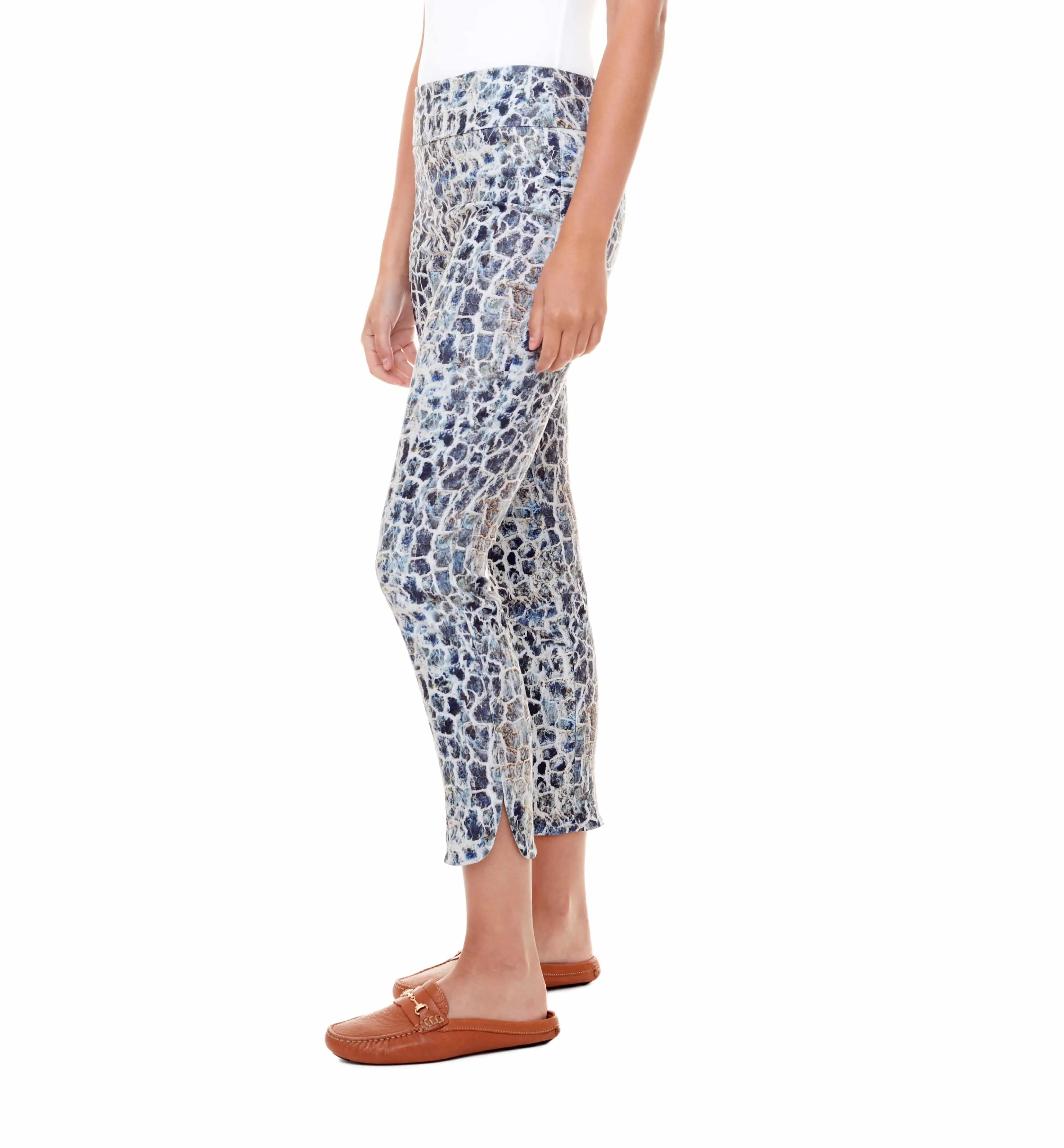 COBBLE PETAL-SLIT SLIM PANT