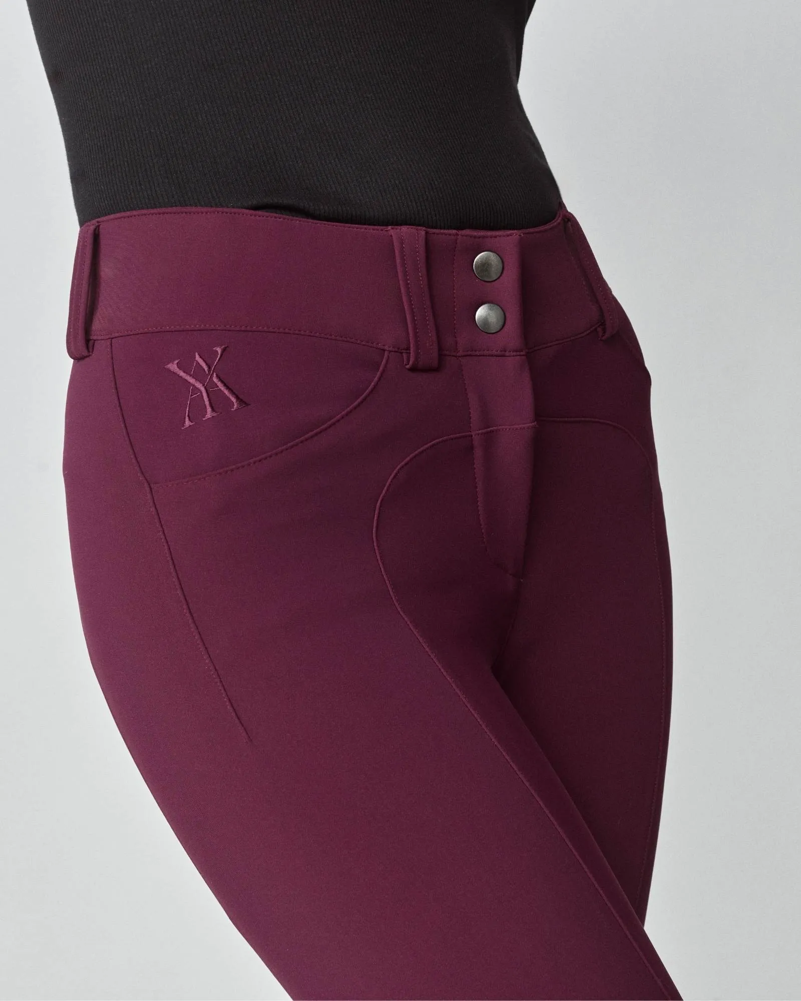 Compression Performance Breeches Burgundy