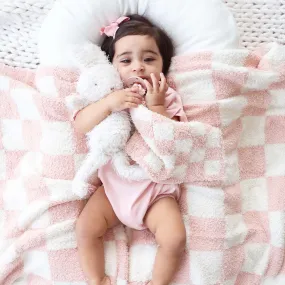 CuddleLane™ Luxe Blankets | Rose Check