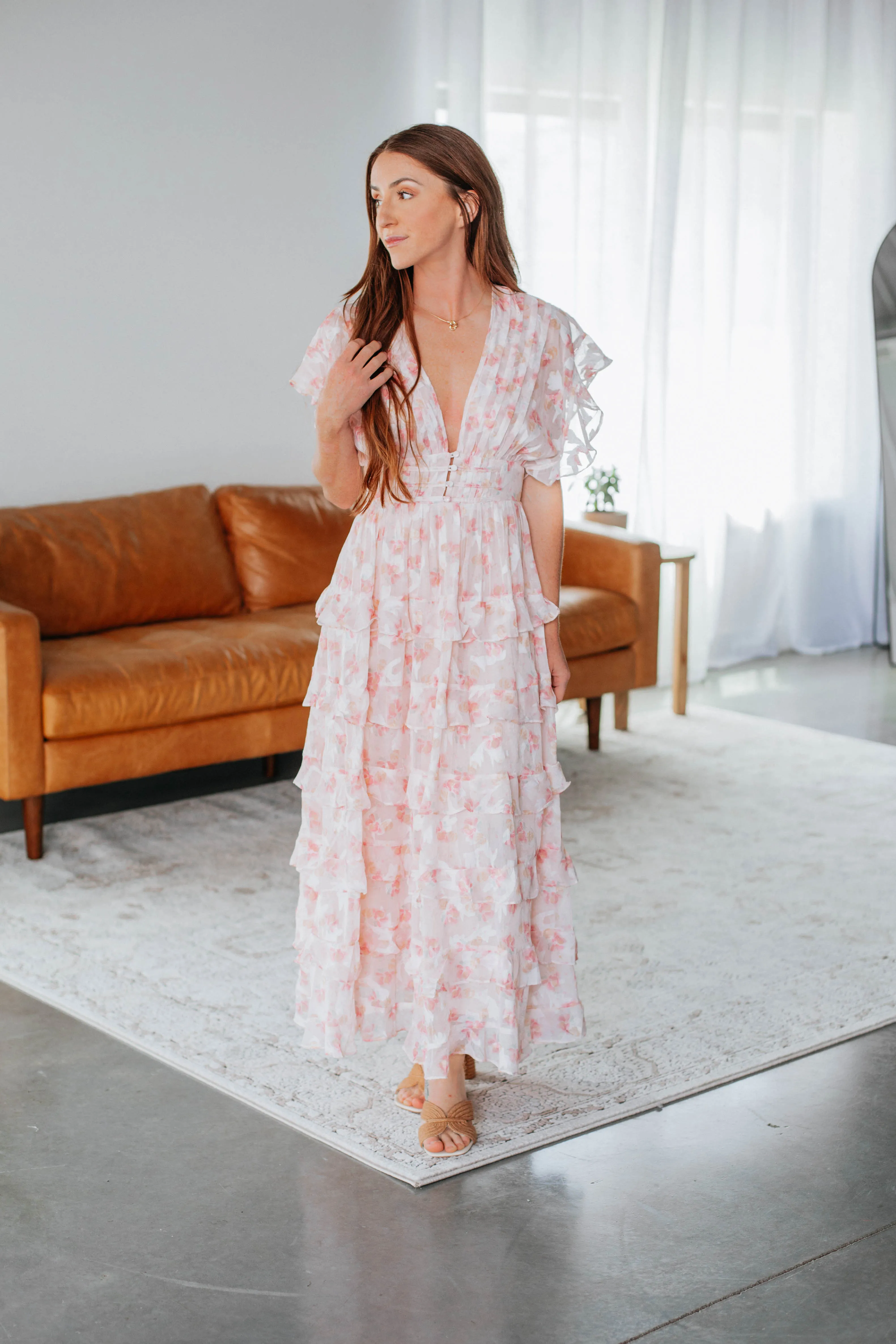 Daphnie Maxi Dress - Blush