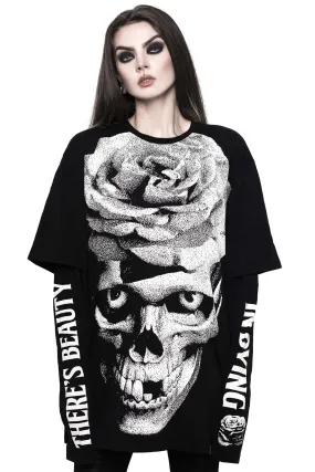 Dead Rose Double Sleeve Top