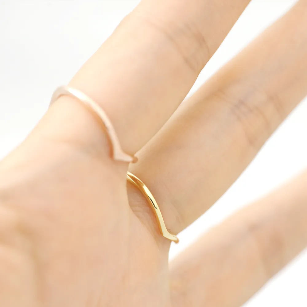 Double chevron Ring - 14K/ 18K Gold