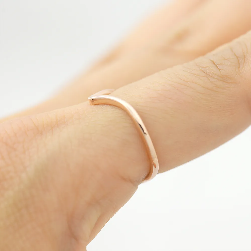 Double chevron Ring - 14K/ 18K Gold