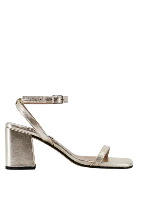 Essential Block Heel Gold Sandal