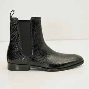 Essential Chelsea Boot - Black Embossed