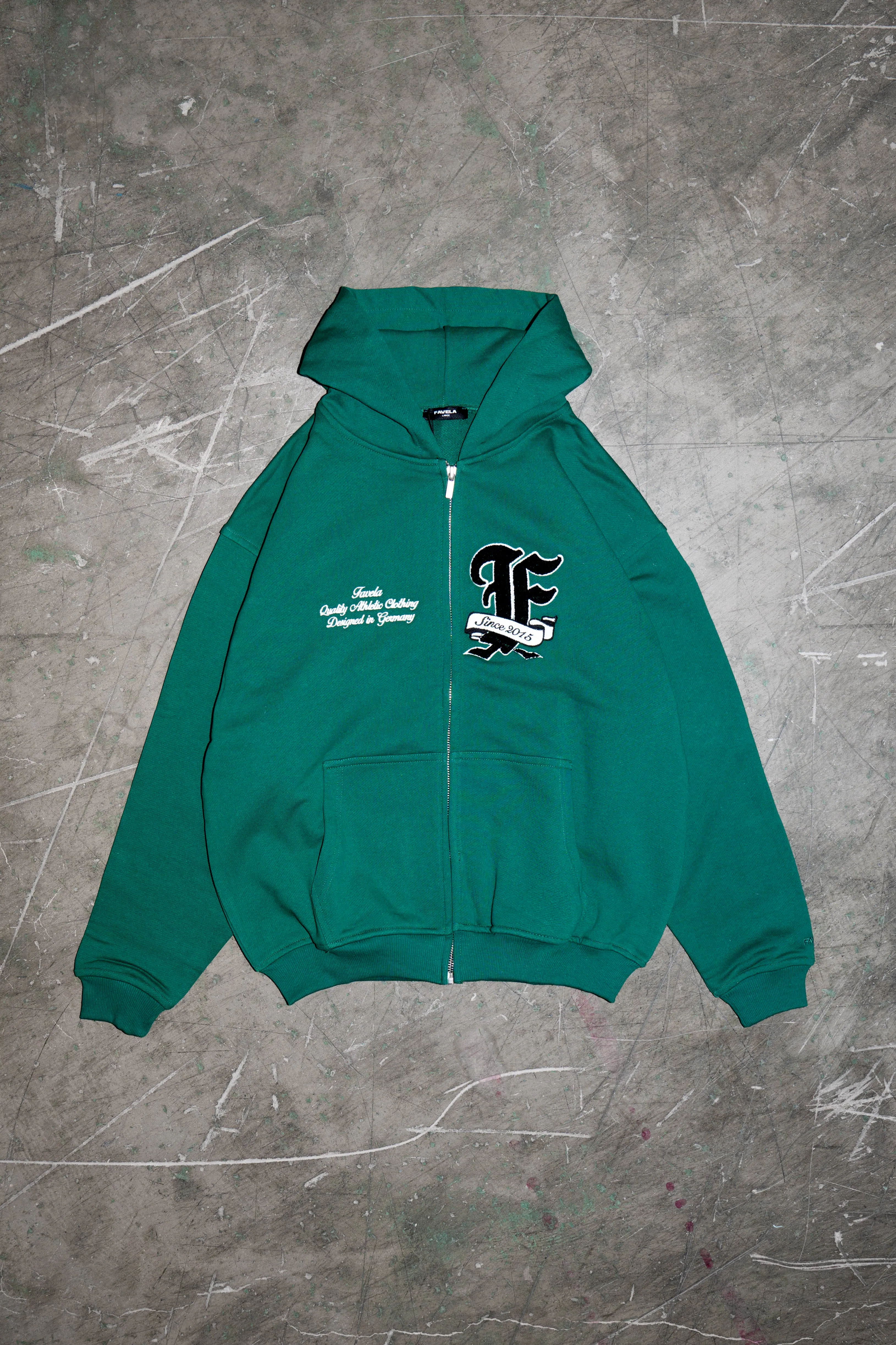 F FROTTEE FOREST GREEN FRONTZIP