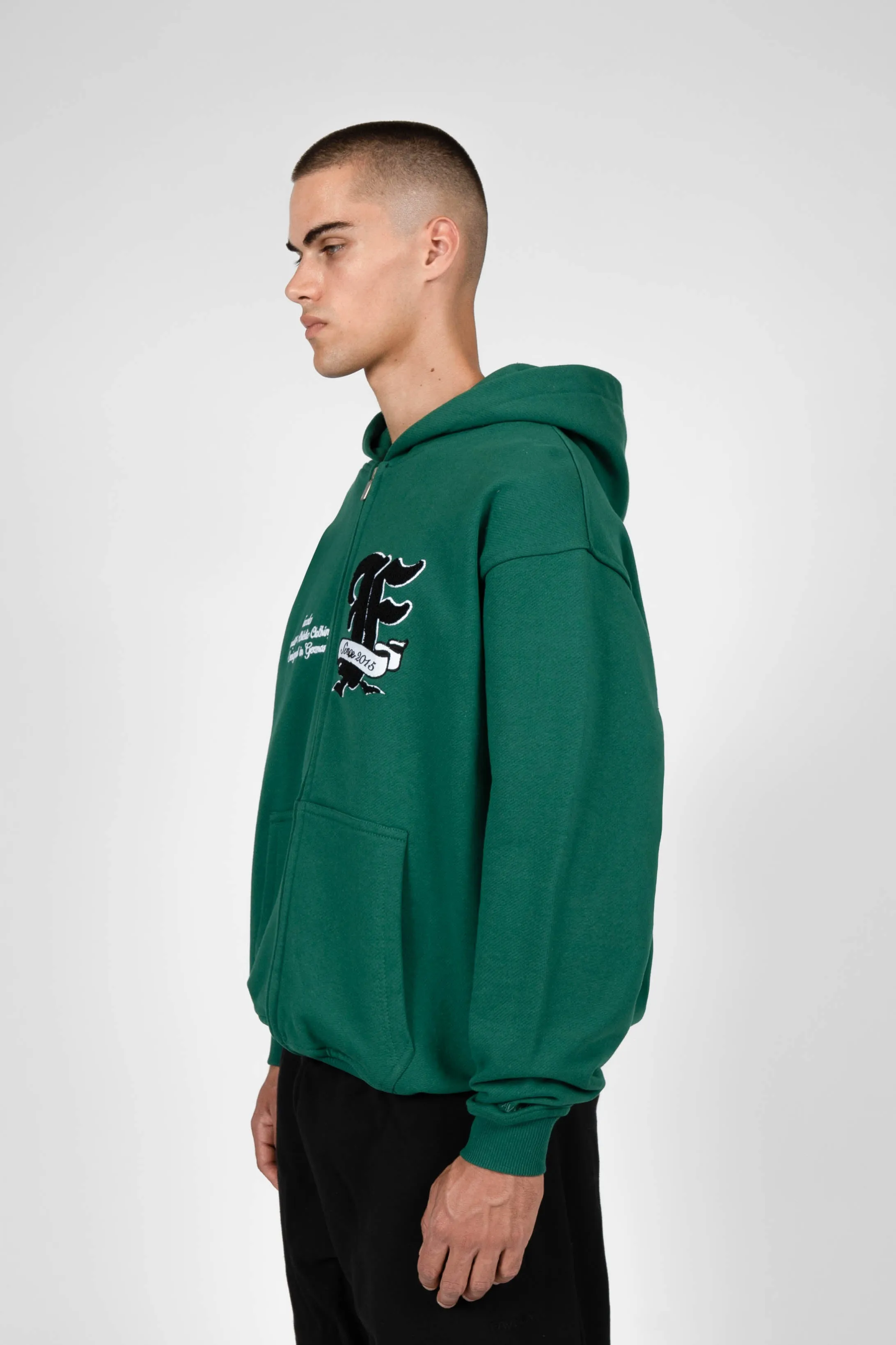 F FROTTEE FOREST GREEN FRONTZIP