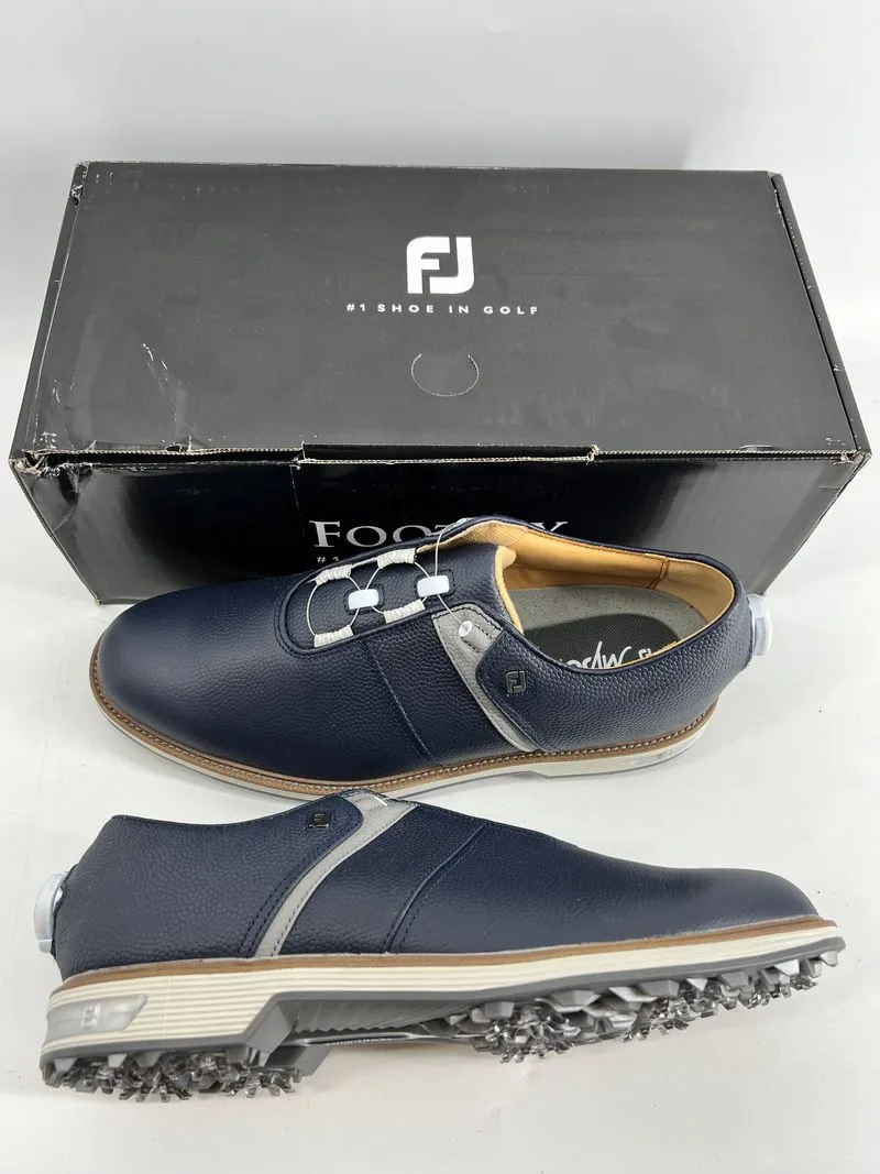 Footjoy Myjoys Premiere Series Packard Golf Shoes Navy Grey 10.5 M