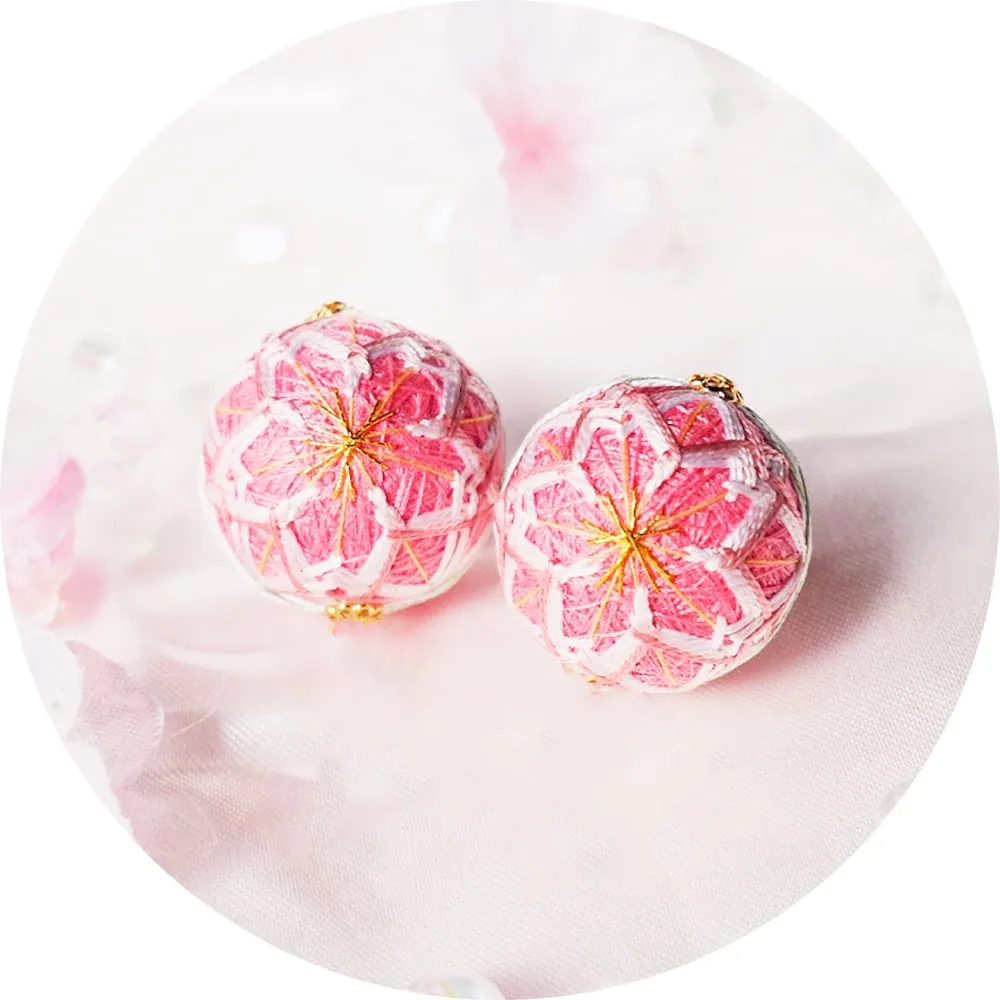 HAReTEMRI FACTORY | Temari Earrings | Pink