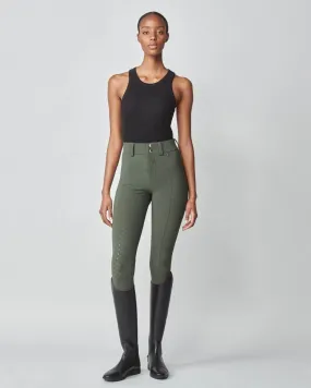 High-Rise Compression Breeches Green