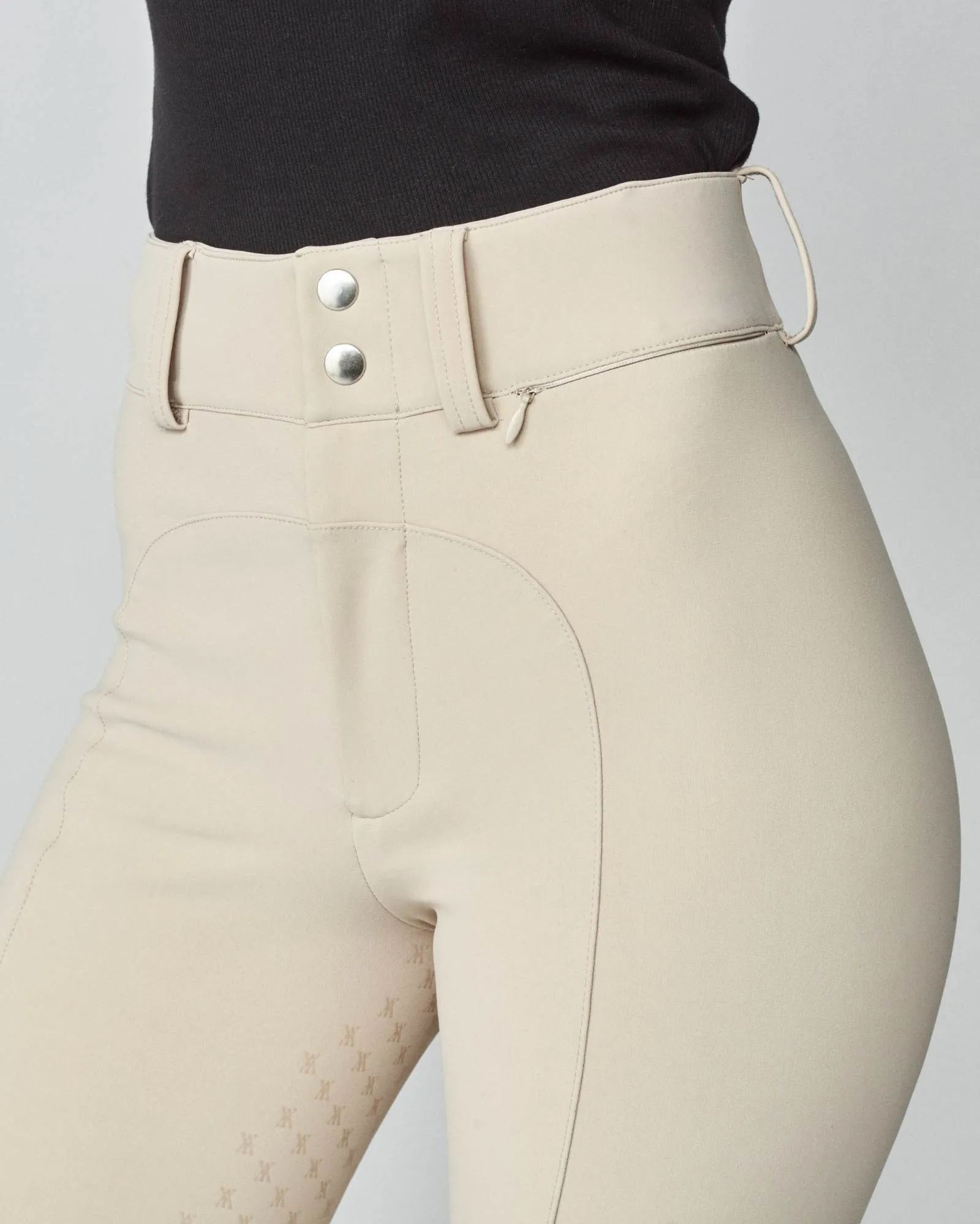 High-Rise Compression Breeches Tan