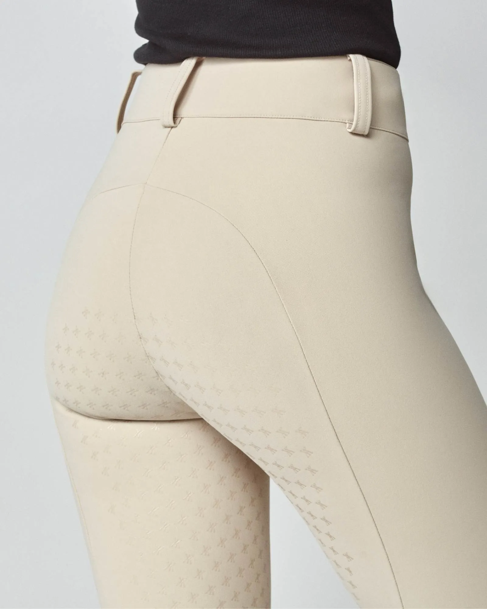 High-Rise Compression Breeches Tan