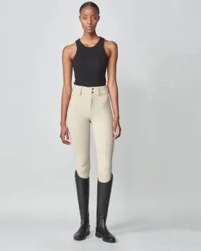 High-Rise Compression Breeches Tan