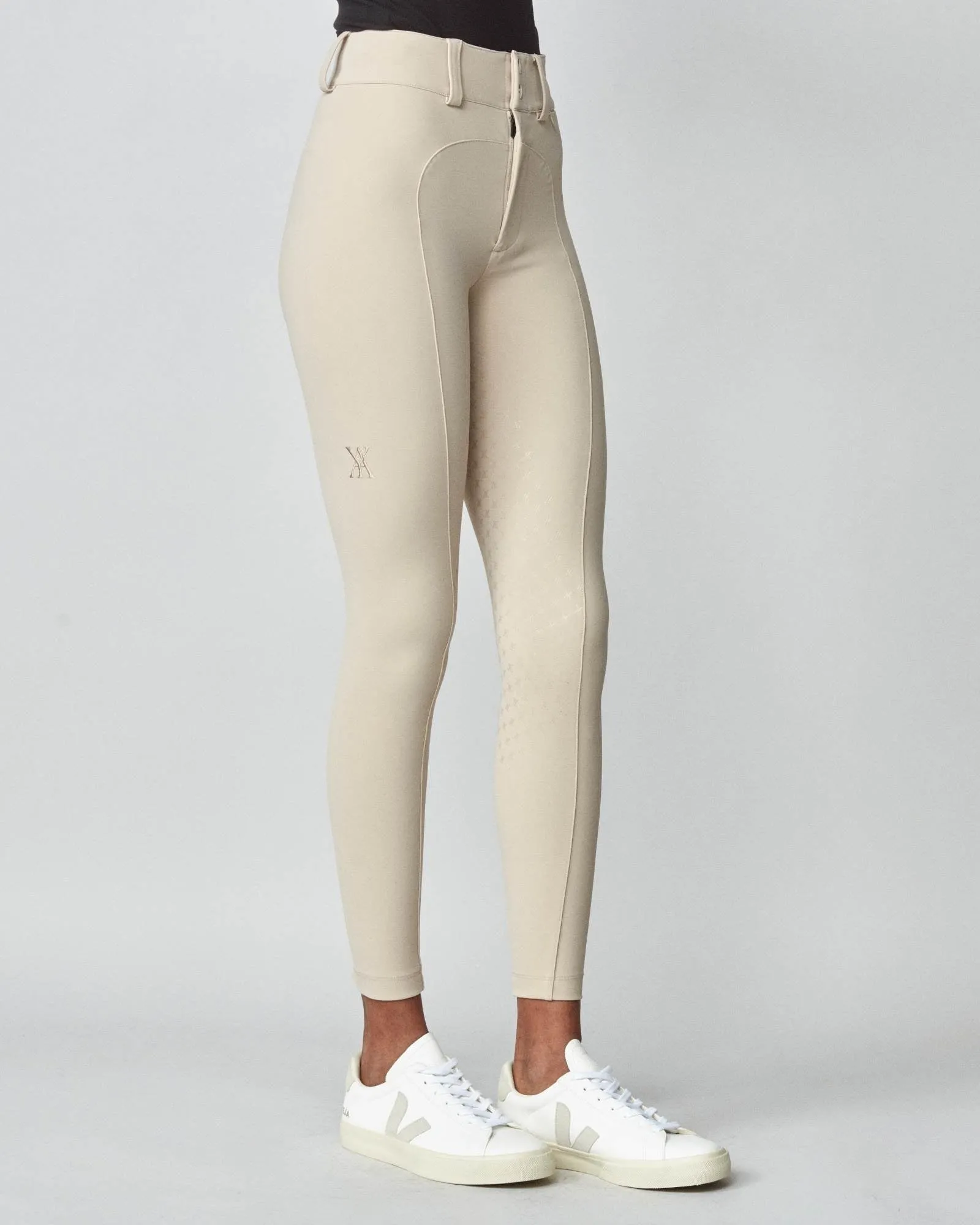 High-Rise Compression Breeches Tan