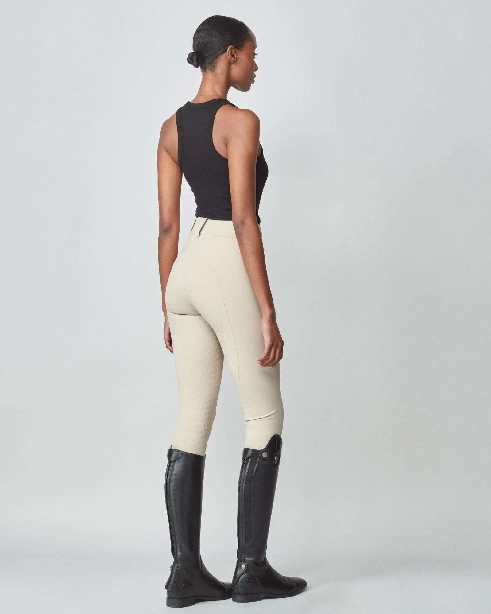 High-Rise Compression Breeches Tan