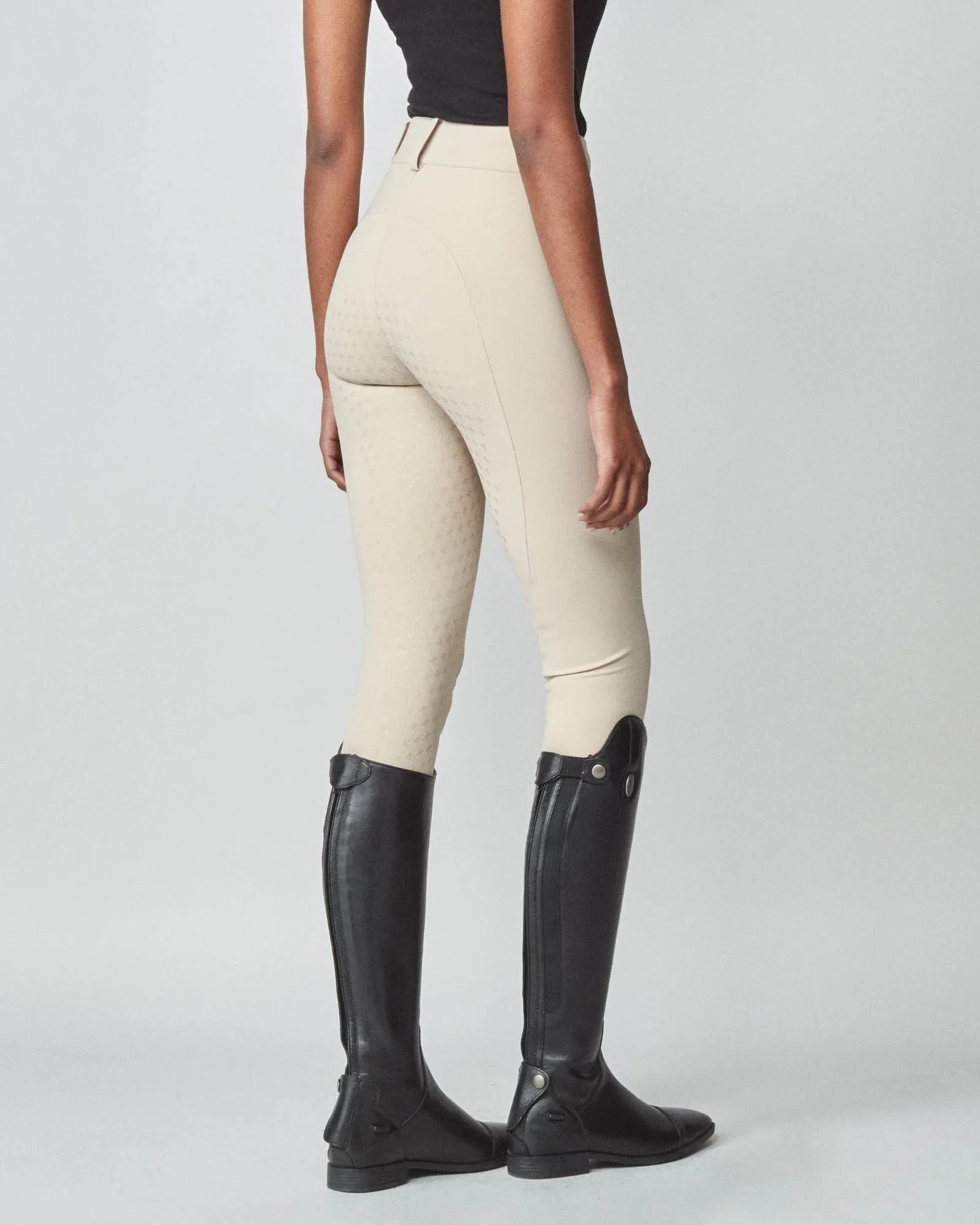 High-Rise Compression Breeches Tan