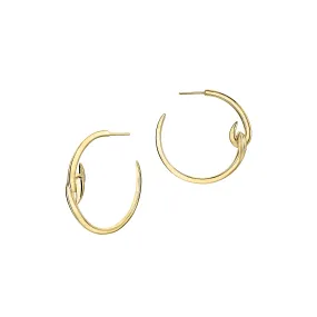 Hook Hoop Earrings - Yellow Gold Vermeil