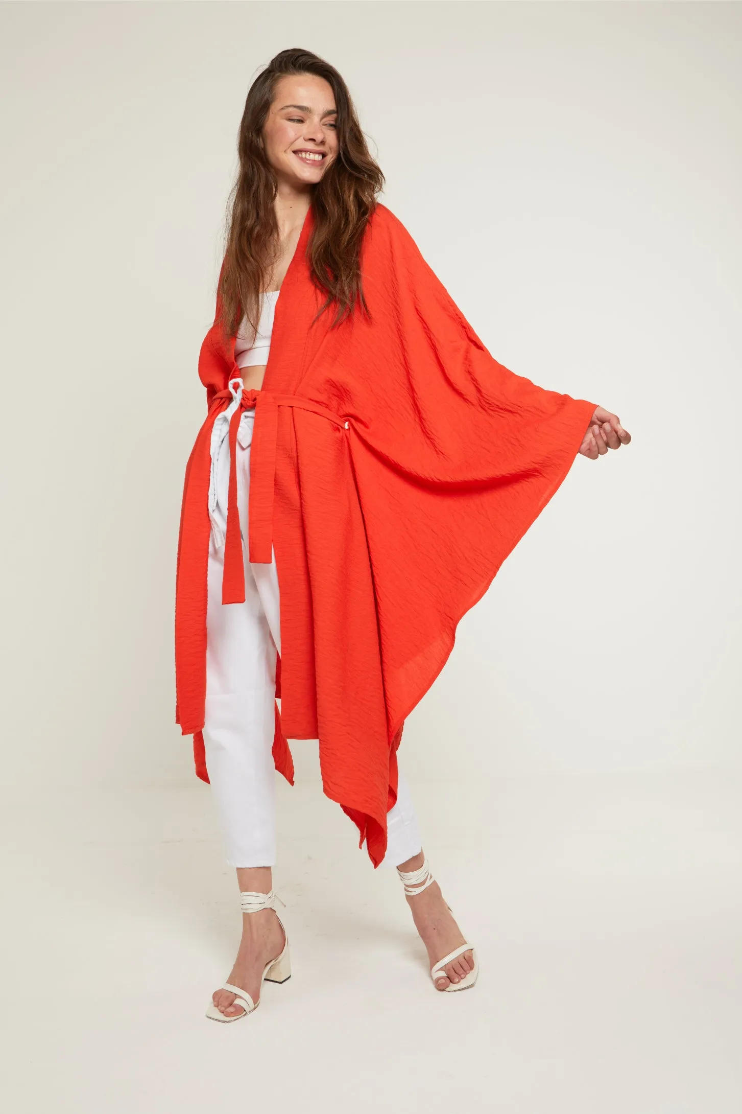 LET IT BE SHEER KAFTAN - ORANGE