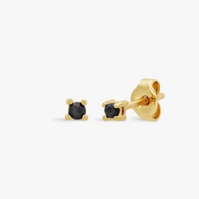 Mini Black Stud Earrings