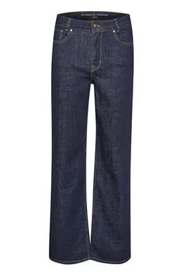 My Essential Wardrobe Dekota High Wide Jeans In Dark Blue