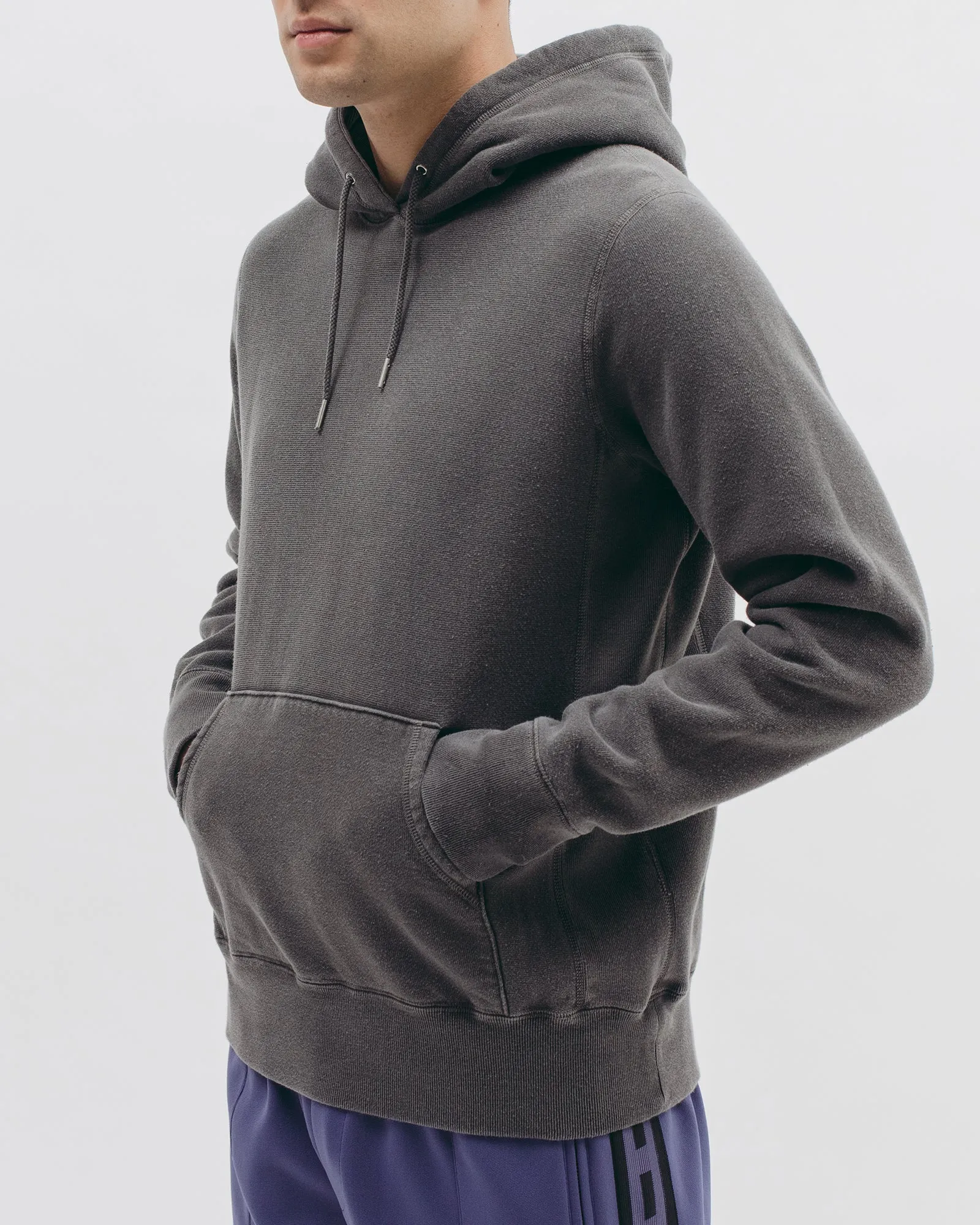 Natural Dyed Hoodie Fleece - Charcoal