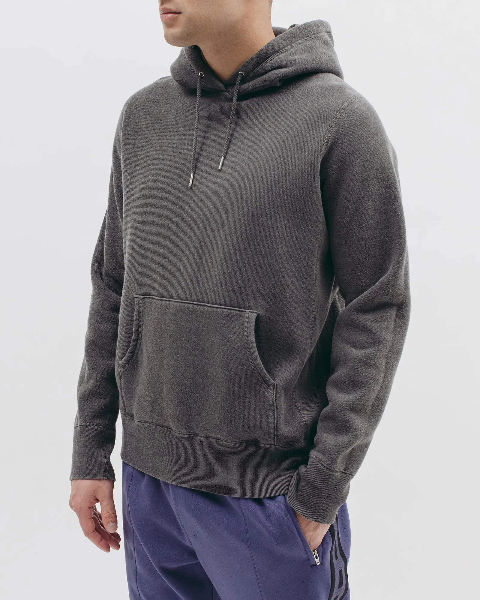 Natural Dyed Hoodie Fleece - Charcoal