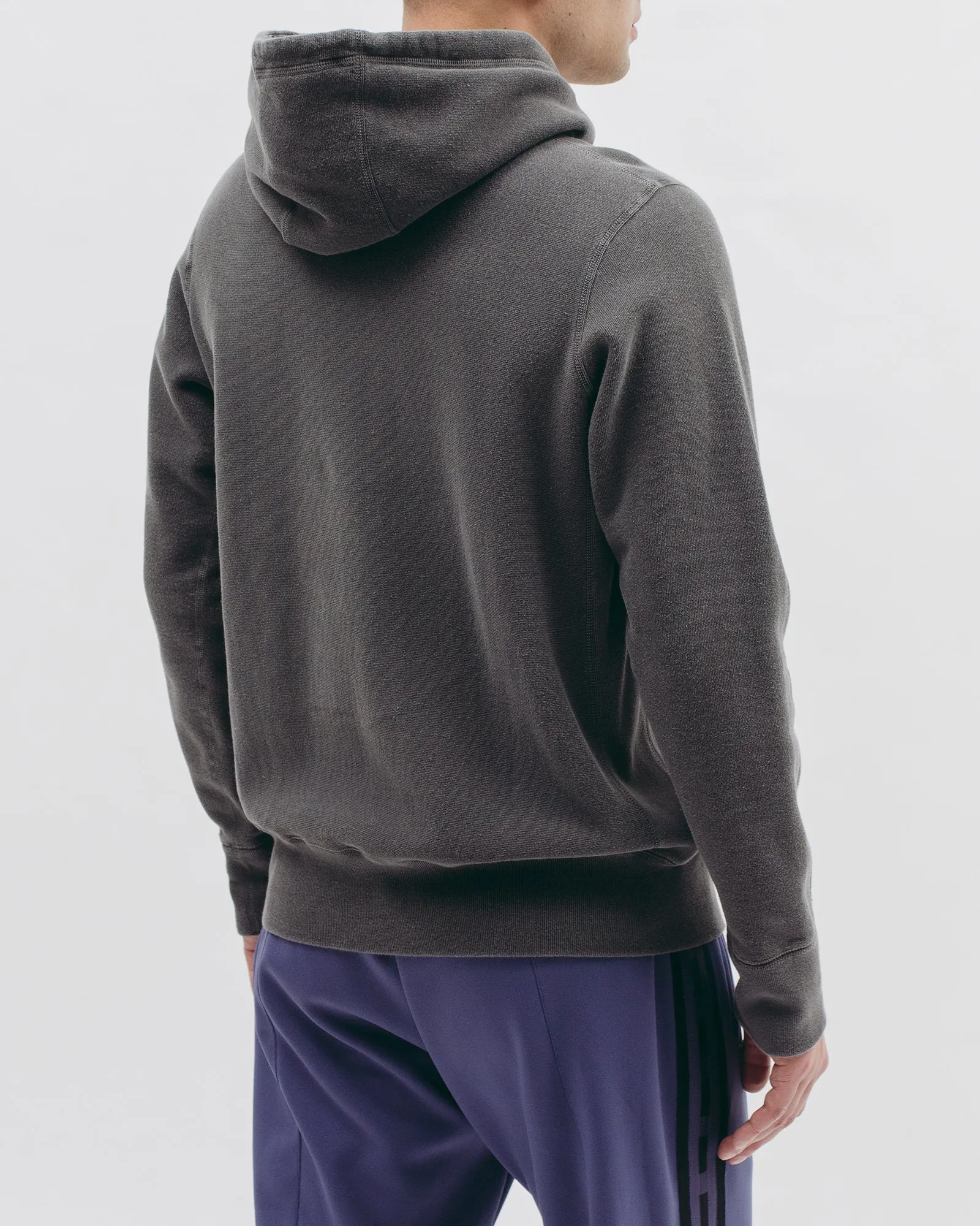 Natural Dyed Hoodie Fleece - Charcoal