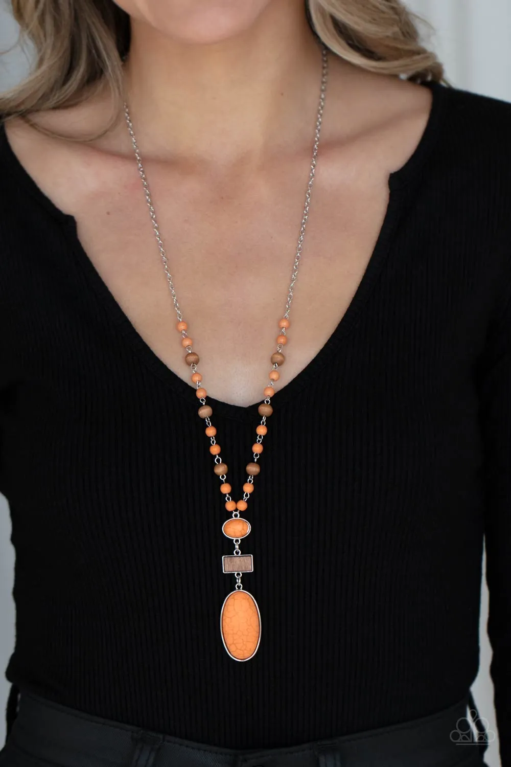 Naturally Essential - Orange Necklace