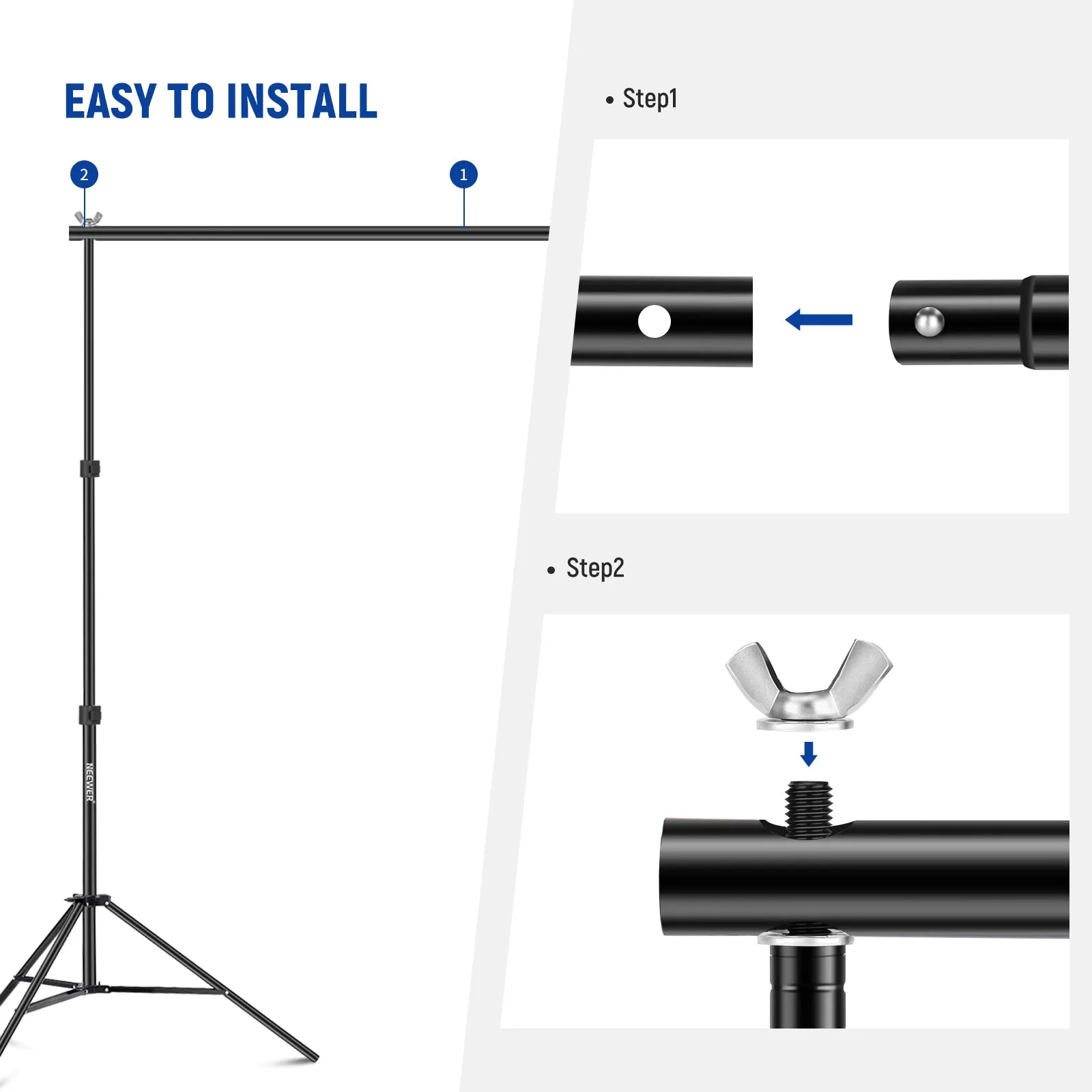 NEEWER 10ft x 7ft/3m x 2.1m Photo Studio Backdrop Support System