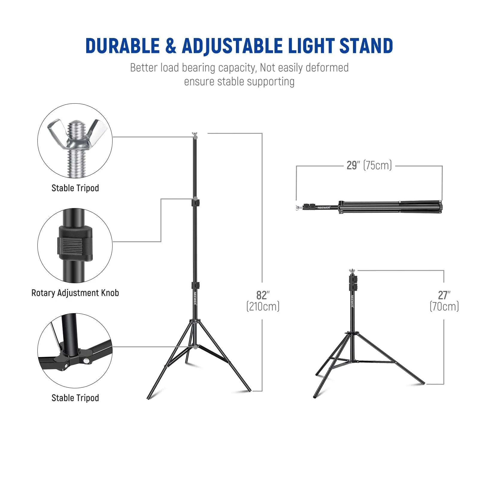 NEEWER 10ft x 7ft/3m x 2.1m Photo Studio Backdrop Support System