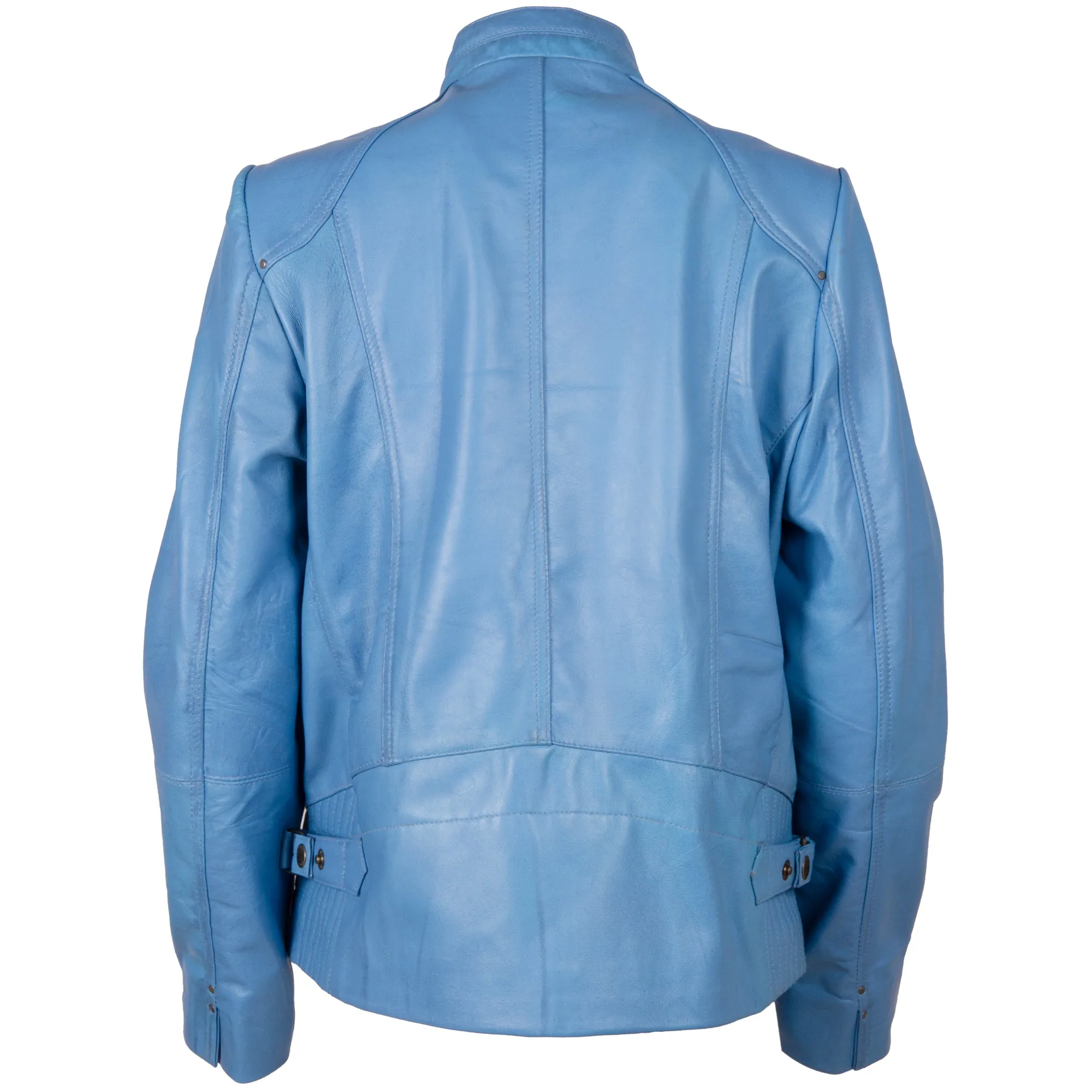 OBFQ Women's Biker Jacket - Baby Boy Blue