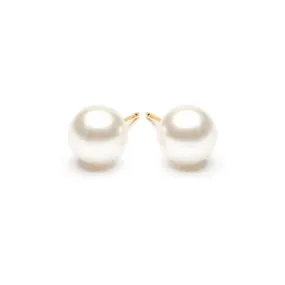 Pearl Stud Earrings 7mm Gold Plated