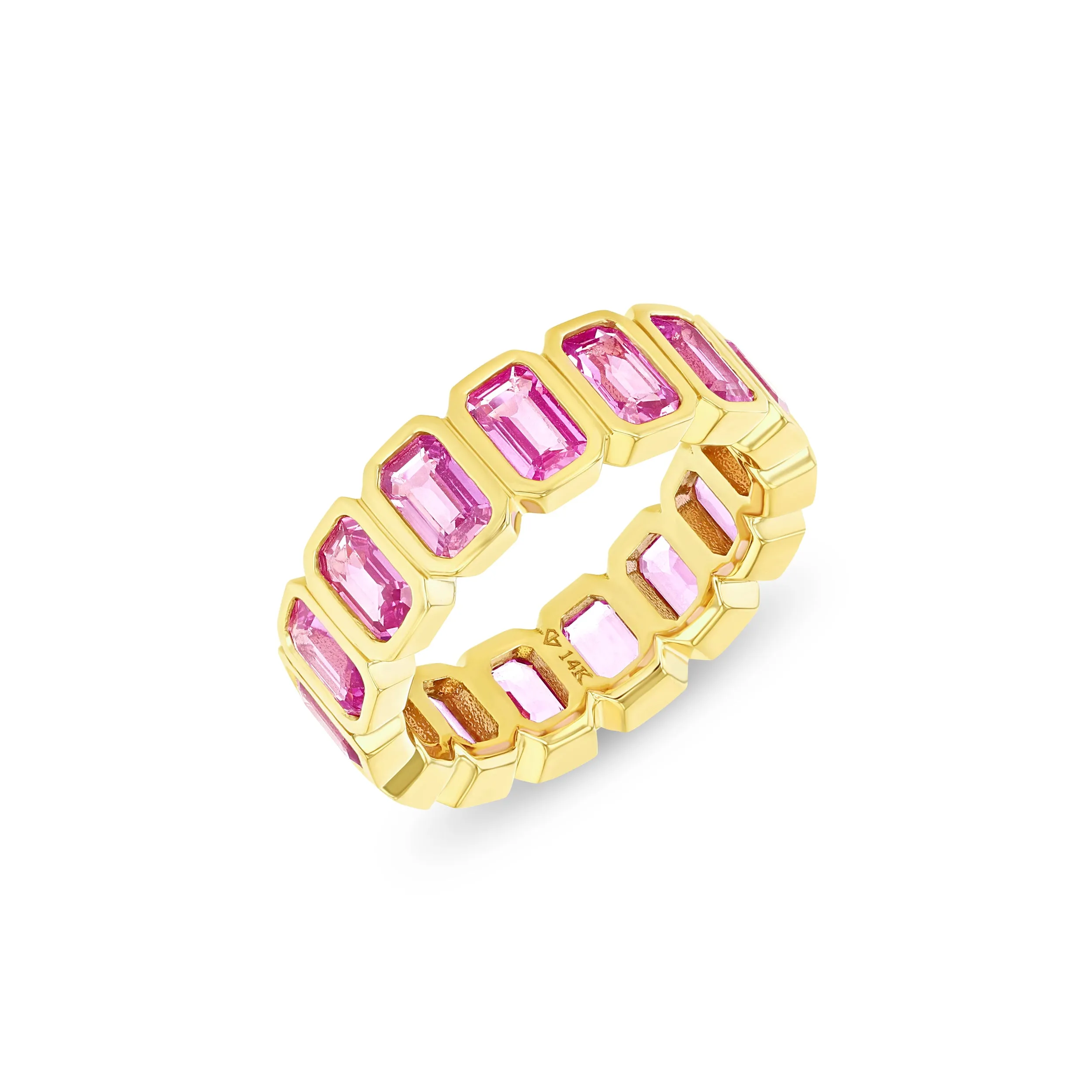 Pink Sapphire Nova Eternity Band