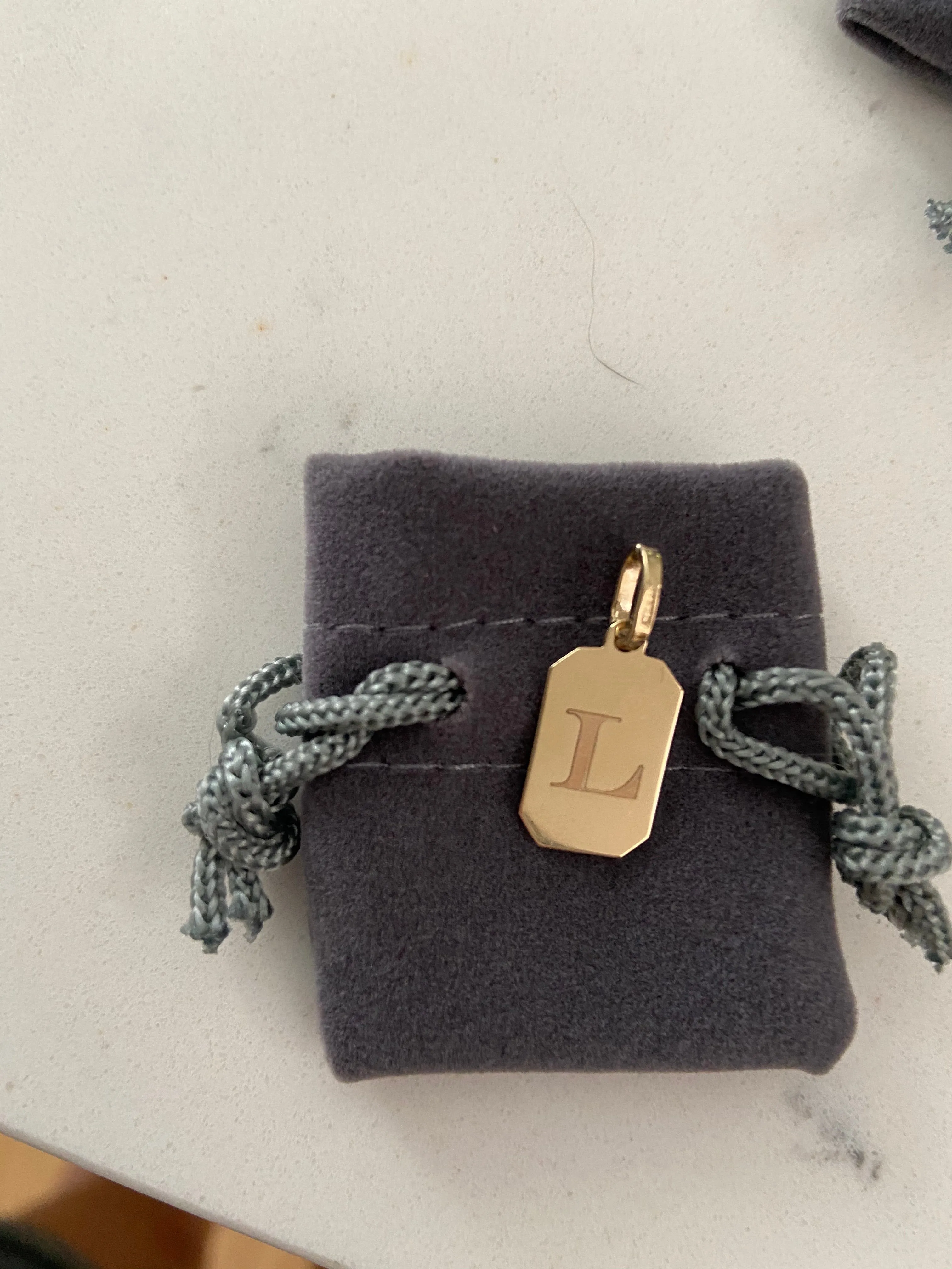 Rectangular Dog Tag Charm