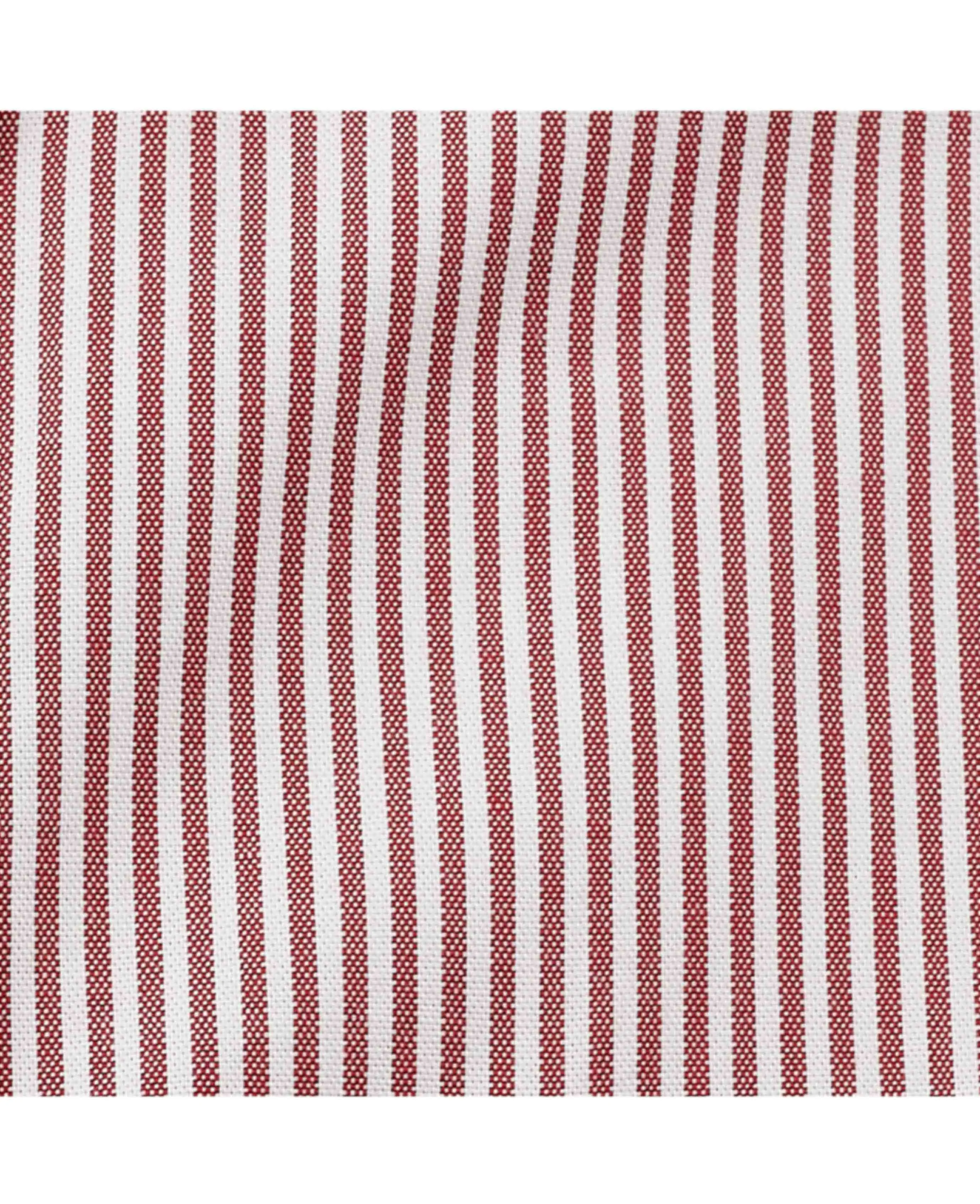 Red White Stripe Classic Fit Button-Down Shirt