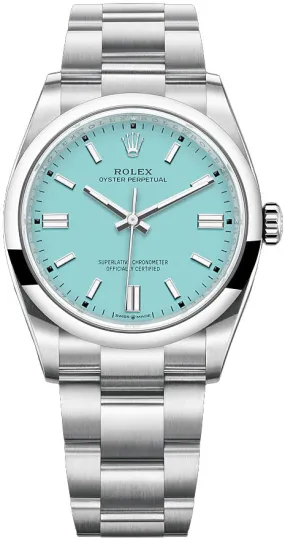 Rolex Oyster Perpetual 36mm Stainless Steel - Turquoise Dial - Oyster Bracelet (Ref# 126000)