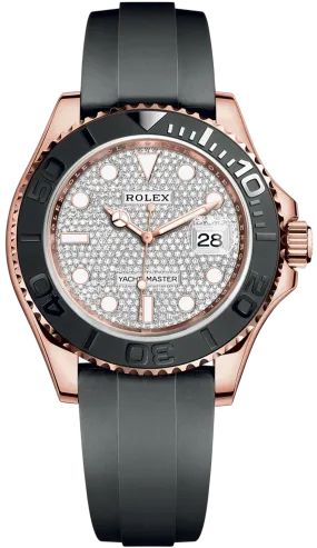 Rolex Yacht-Master 40 Rose Gold Pave Diamond Dial 126655